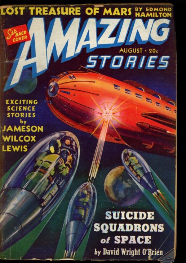 AMAZING STORIES - 08/40 - Condition: G-VG -  Lead Author: David Wright O'Brien