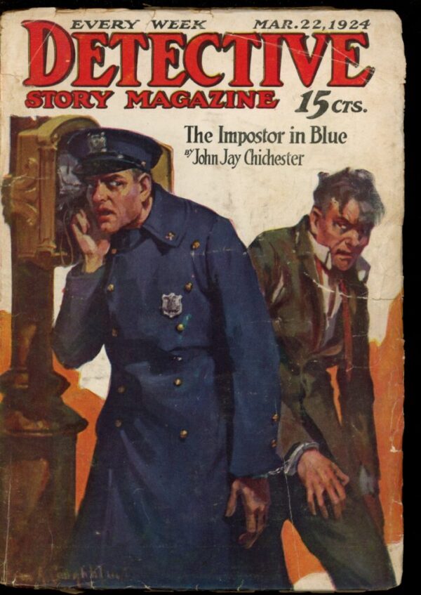 DETECTIVE STORY MAGAZINE - 03/22/24 - Condition: G-VG - Lead Author: John Jay Chichester