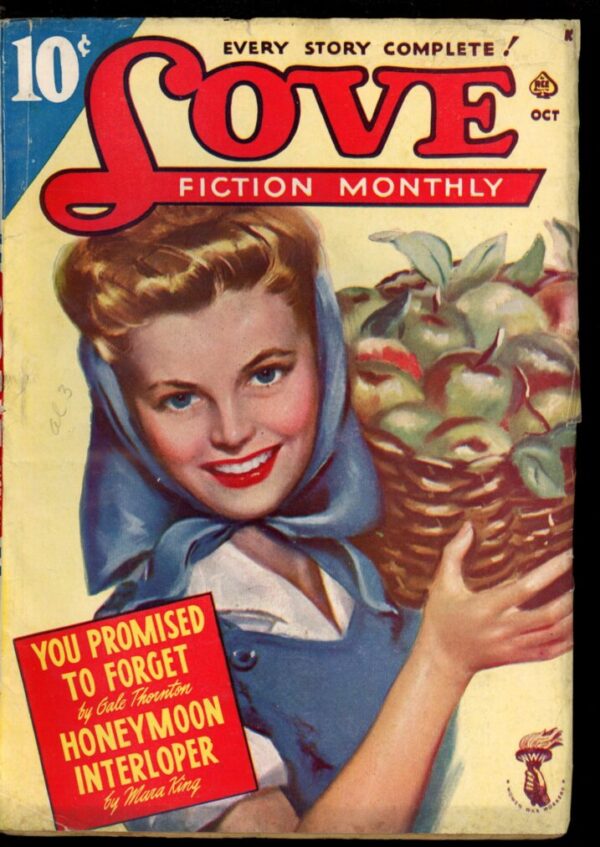 LOVE FICTION MONTHLY - 10/43 - Condition: VG-FN - Lead Author: Gale Thornton