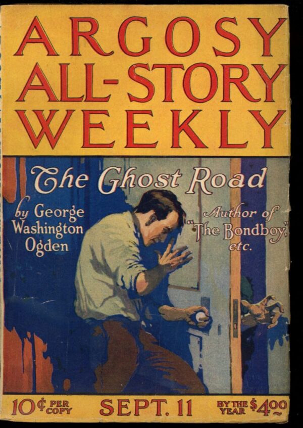 ARGOSY ALL-STORY WEEKLY - 09/11/20 - Condition: VG-FN - Lead Author: George Washington Ogden