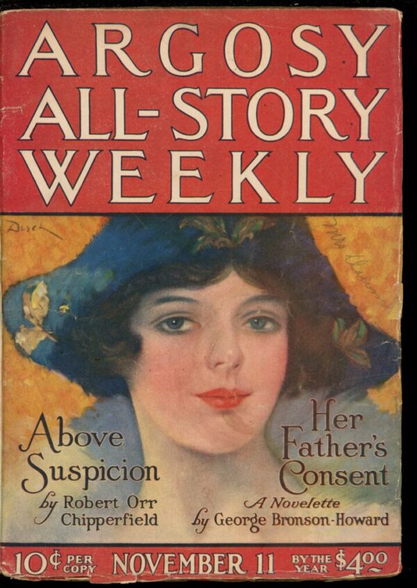 ARGOSY ALL-STORY WEEKLY - 11/11/22 - Condition: VG - Lead Author: Robert Orr Chipperfield