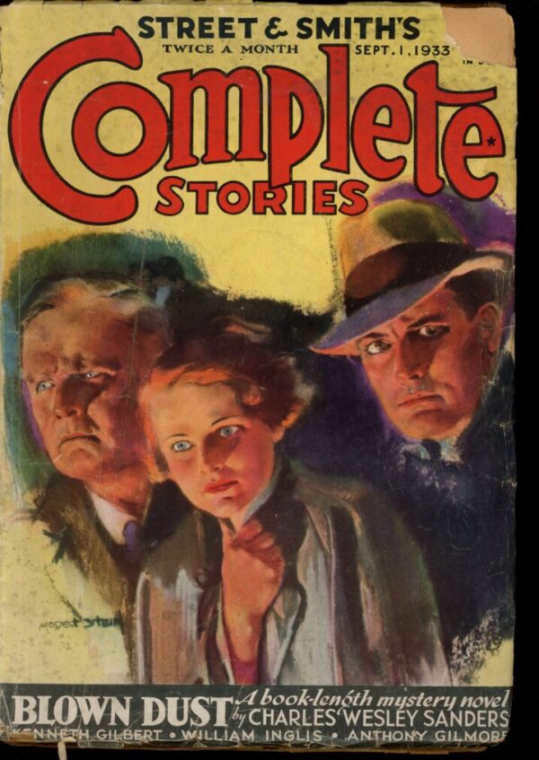 STREET & SMITH'S COMPLETE STORIES - 09/01/33 - Condition: G - Lead Author: Charles Wesley Sanders