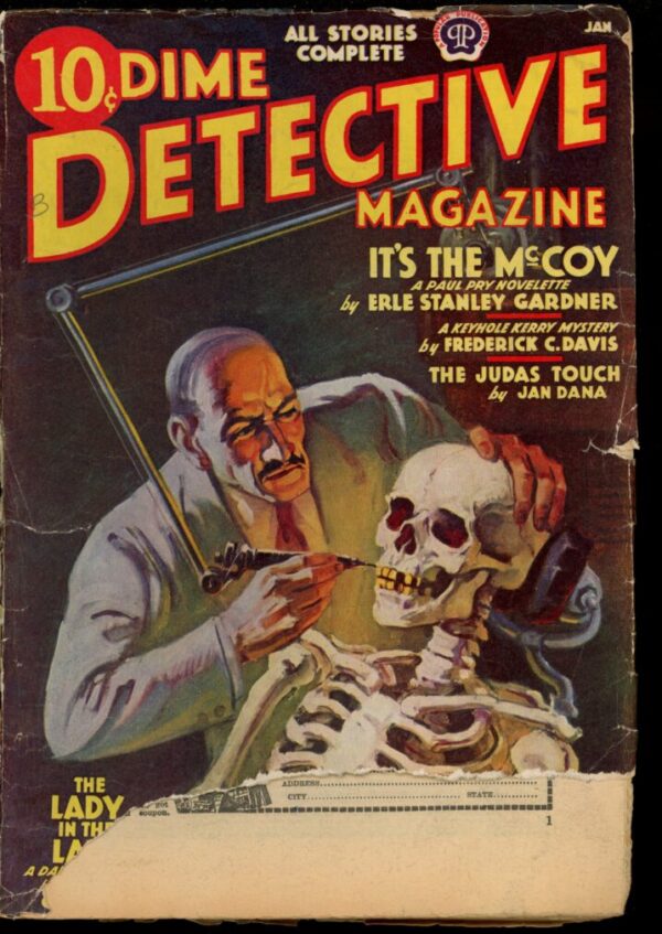 DIME DETECTIVE MAGAZINE - 01/39 - Condition: G - Lead Author: Raymond Chandler