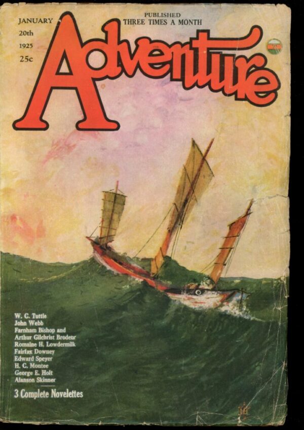 ADVENTURE - 01/20/25 - Condition: G-VG - Lead Author: W.C. Tuttle