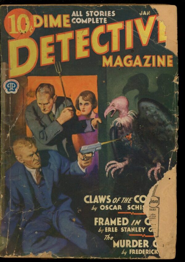 DIME DETECTIVE MAGAZINE - 01/33 - Condition: FA-G - Lead Author: Oscar Schisgall