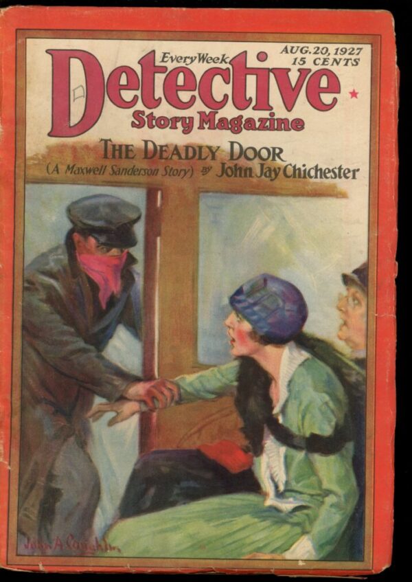 DETECTIVE STORY MAGAZINE - 08/20/27 - Condition: G-VG - Lead Author: John Jay Chichester