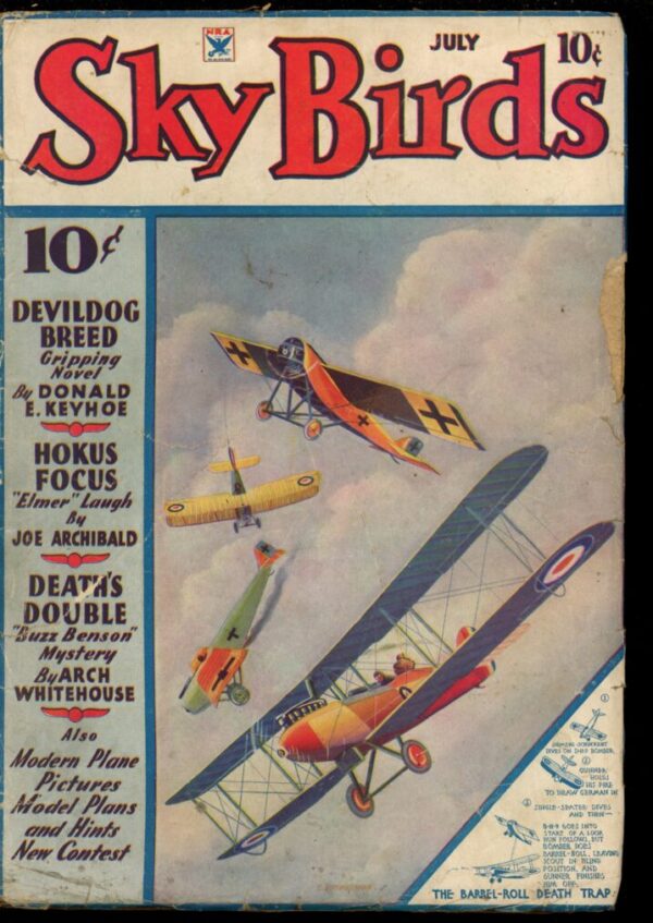 SKY BIRDS - 07/34 - Condition: G-VG - Lead Author: Donald E. Keyhoe