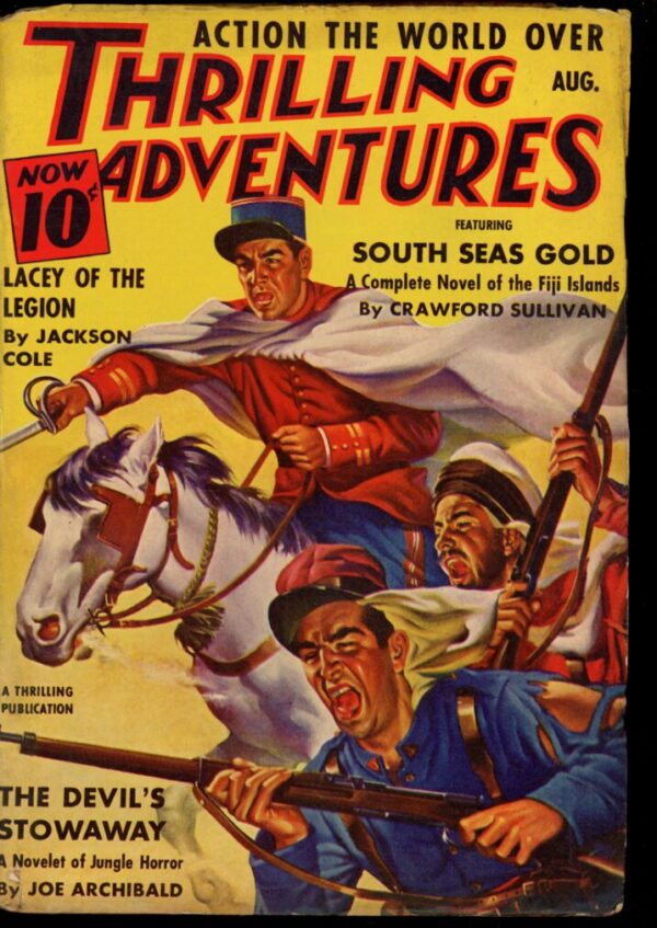 THRILLING ADVENTURES - 08/40 - Condition: FN - Lead Author: Crawford Sullivan