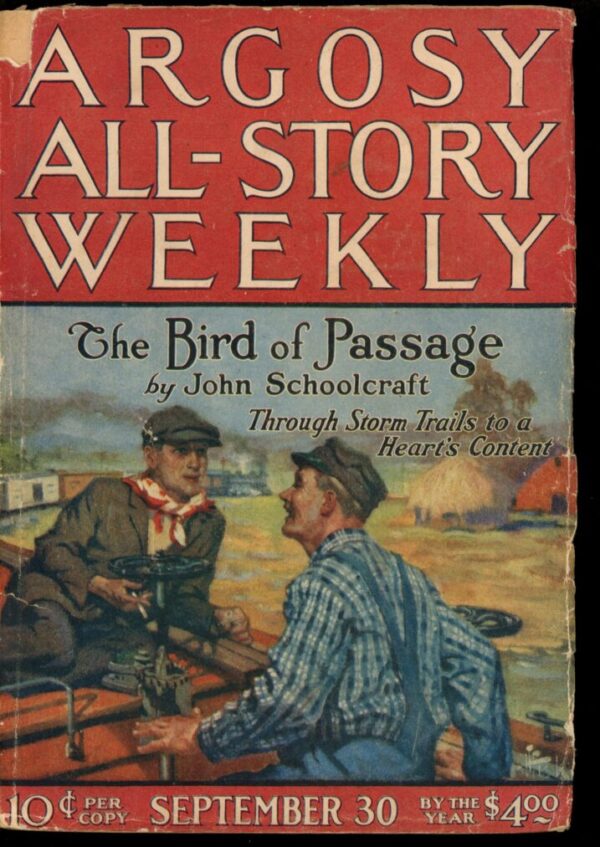 ARGOSY ALL-STORY WEEKLY - 09/30/22 - Condition: VG - Lead Author: John Schoolcraft