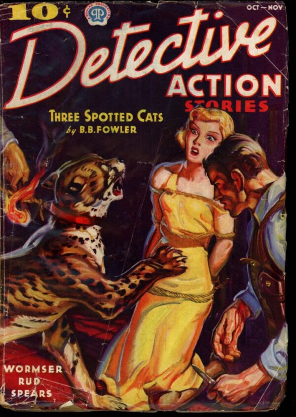 DETECTIVE ACTION STORIES - 10-11/37 - Condition: G - Lead Author: B.B. Fowler