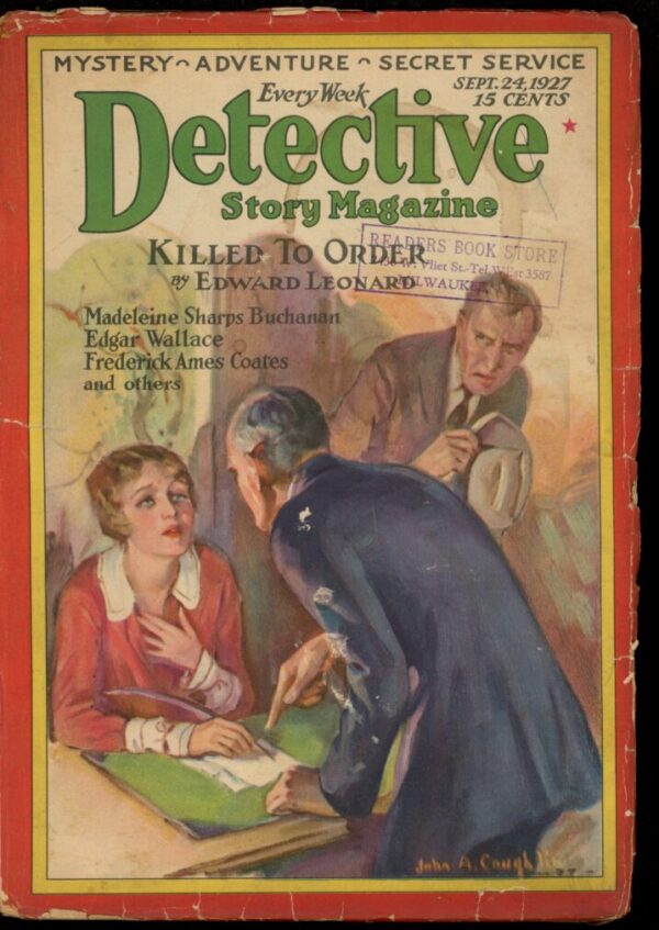 DETECTIVE STORY MAGAZINE - 09/24/27 - Condition: G - Lead Author: Edward Leonard