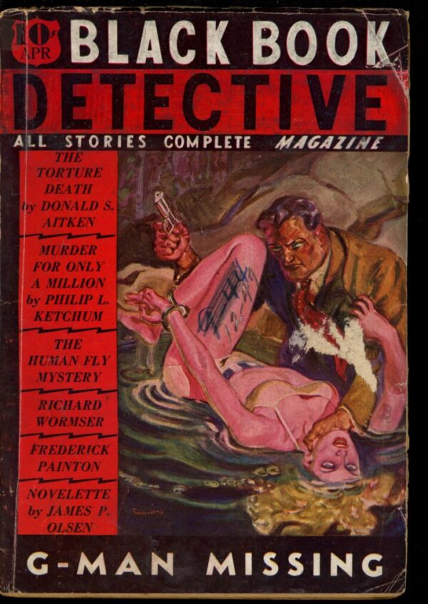 BLACK BOOK DETECTIVE MAGAZINE - 04/36 - Condition: G - Lead Author: James P. Olsen