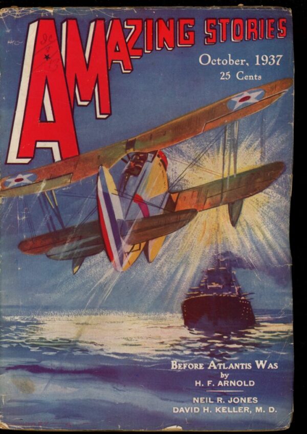 AMAZING STORIES - 10/37 - Condition: VG - Lead Author: H.F. Arnold