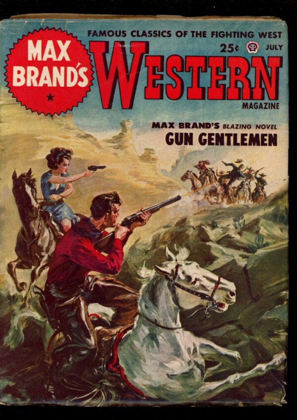 MAX BRAND'S WESTERN MAGAZINE - 07/50 - Condition: VG - Lead Author: Max Brand