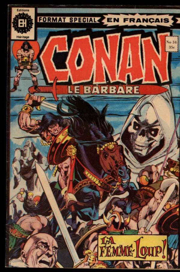 CONAN LE BARBARE [CANADIAN] - #34 - Condition: 8.0 - Lead Author: Roy Thomas