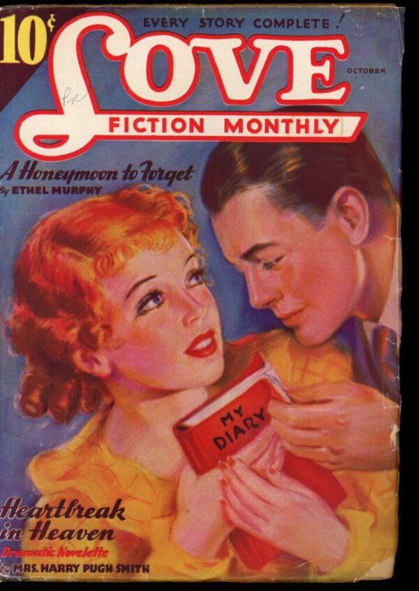 LOVE FICTION MONTHLY - 10/36 - Condition: VG - Lead Author: Harry Pugh Smith