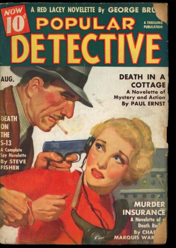 POPULAR DETECTIVE - 08/37 - Condition: G-VG - Lead Author: George Bruce