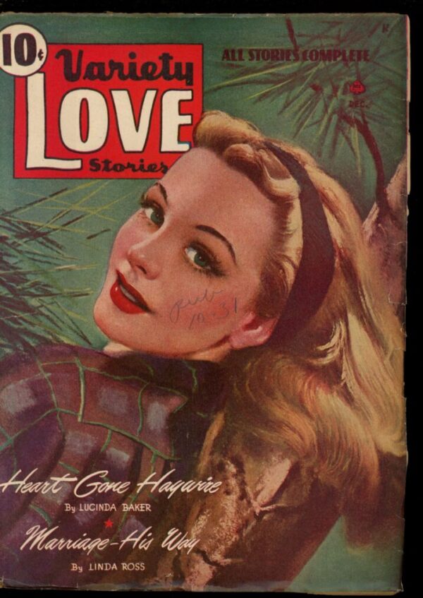 VARIETY LOVE STORIES - 12/46 - Condition: VG - Lead Author: Lucinda Baker