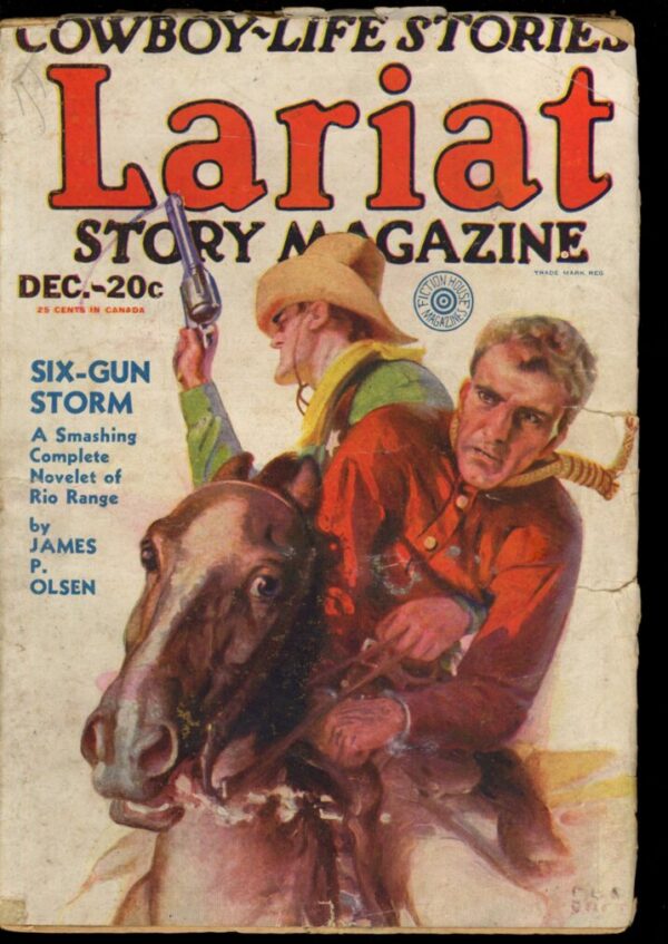 LARIAT STORY MAGAZINE - 12/30 - Condition: G-VG - Lead Author: James P. Olsen