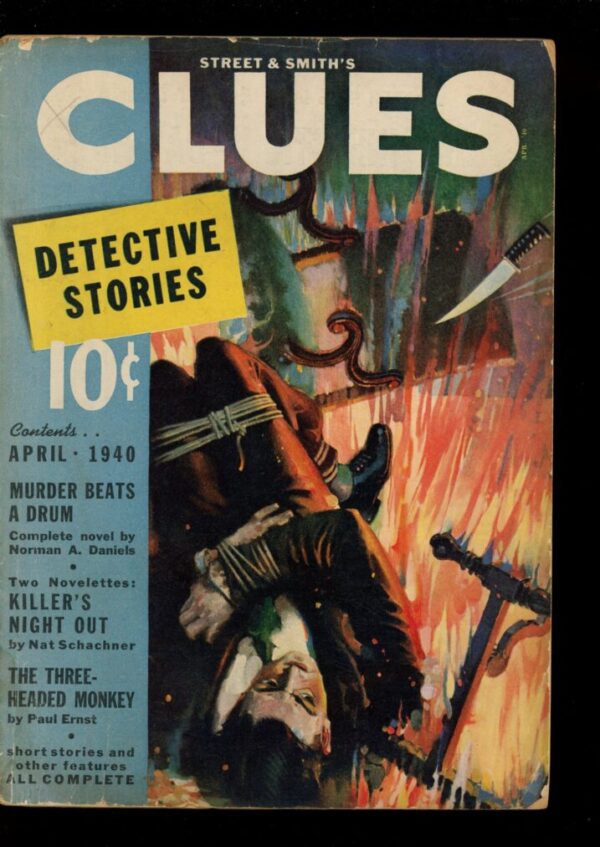 CLUES DETECTIVE STORIES - 04/40 - Condition: VG - Lead Author: Norman A. Daniels