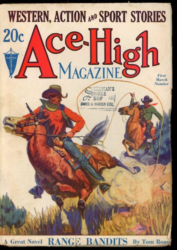 ACE-HIGH MAGAZINE - 03/03/33 - Condition: VG-FN - Lead Author: Tom Roan