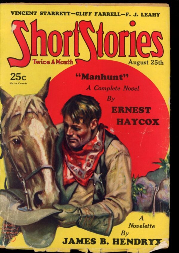 SHORT STORIES - 08/25/31 - Condition: VG - Lead Author: Ernest Haycox