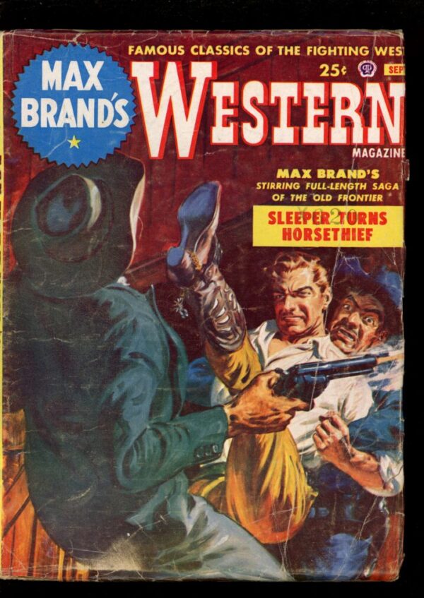 MAX BRAND'S WESTERN MAGAZINE - 09/51 - Condition: VG - Lead Author: Max Brand