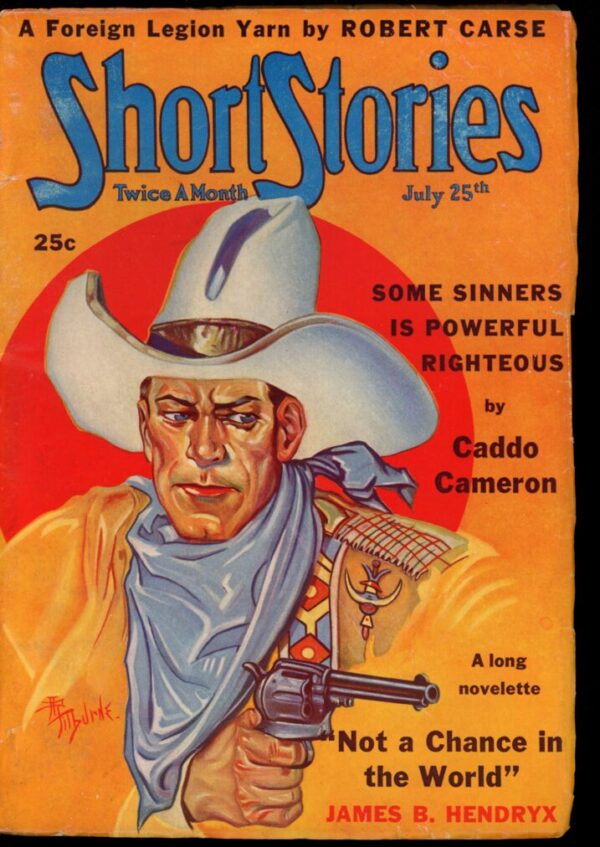 SHORT STORIES - 07/25/38 - Condition: FN - Lead Author: James B. Hendryx