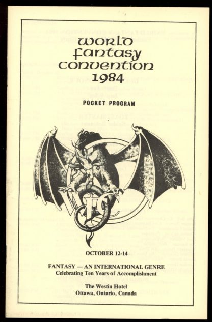 1984 World Fantasy Convention - POCKET PROGRAM - 10/84 - VG-FN - World Fantasy Convention