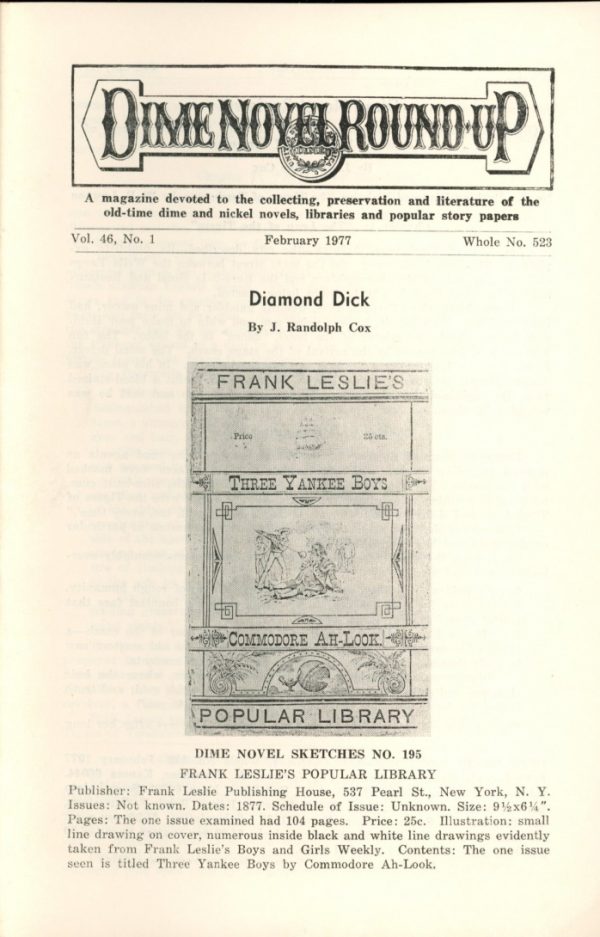 Dime Novel Roundup - #523 - 02/77 - FN - Edward T. LeBlanc