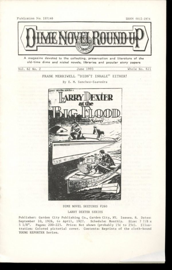 Dime Novel Roundup - #621 - 06/93 - FN - Edward T. LeBlanc