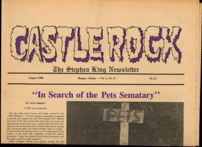 Castle Rock: The Stephen King Newsletter - 08/86 - 08/86 - VG - Castle Rock