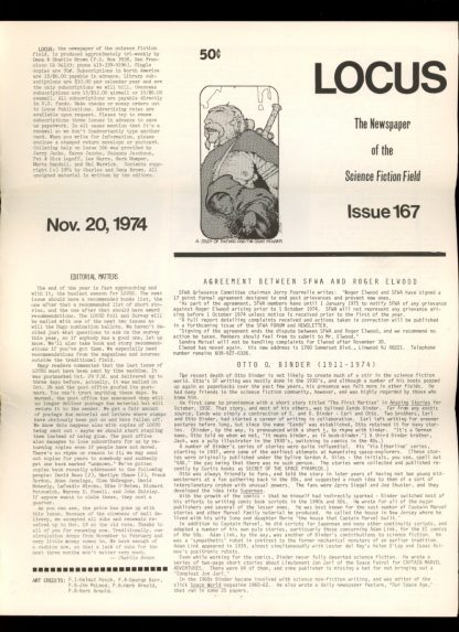 Locus - #167 - 11/20/74 - VG - Locus Publications