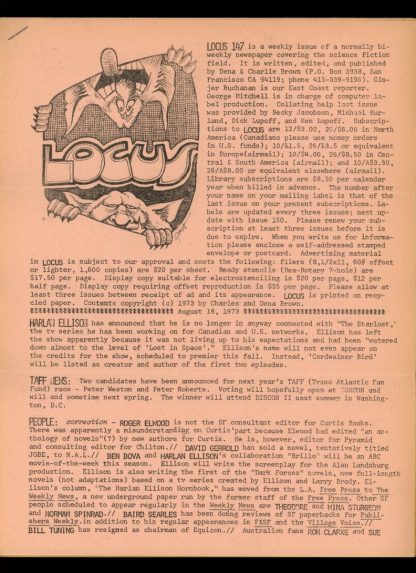 Locus - #147 - 08/19/73 - VG - Locus Publications