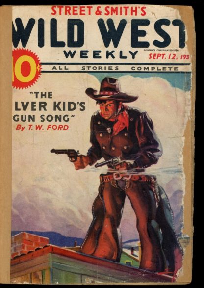 Wild West Weekly - 09/12/36 - Condition: FA - Street & Smith