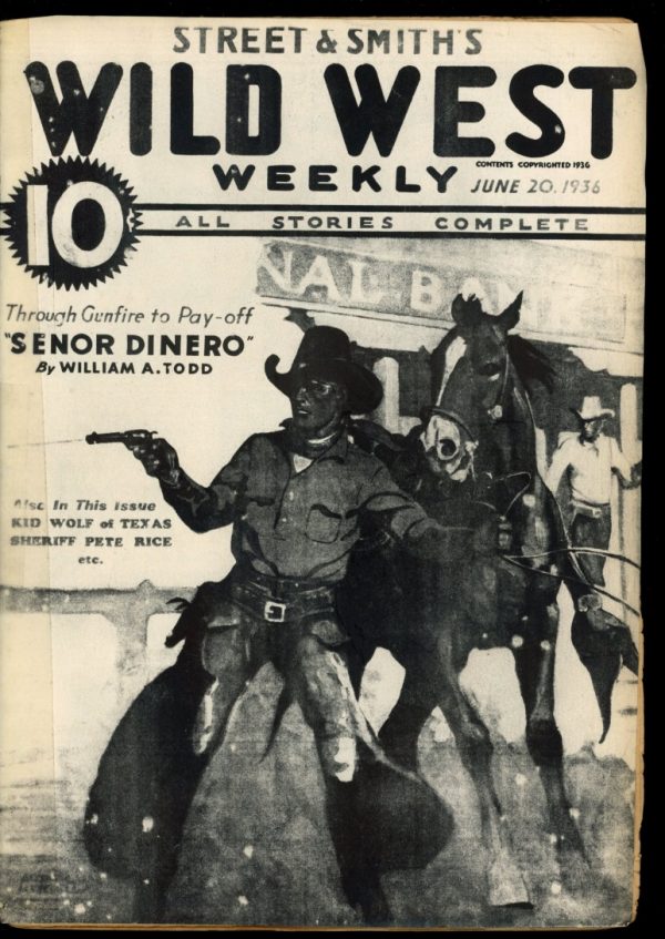 Wild West Weekly - 06/20/36 - Condition: PR - Street & Smith