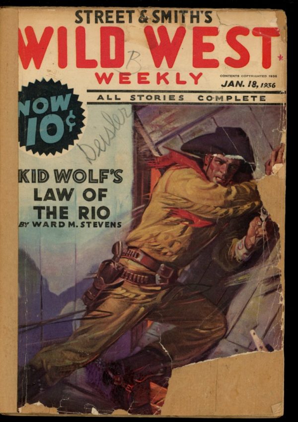 Wild West Weekly - 01/18/36 - Condition: FA - Street & Smith