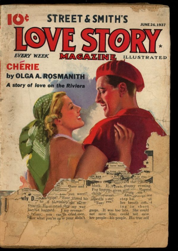 Love Story Magazine - 06/26/37 - Condition: PR - Street & Smith