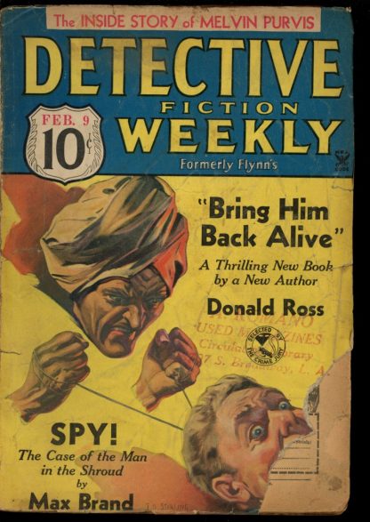 Detective Fiction Weekly - 02/09/35 - Condition: G - Munsey