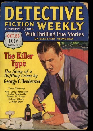 Detective Fiction Weekly - 10/25/30 - Condition: G - Munsey