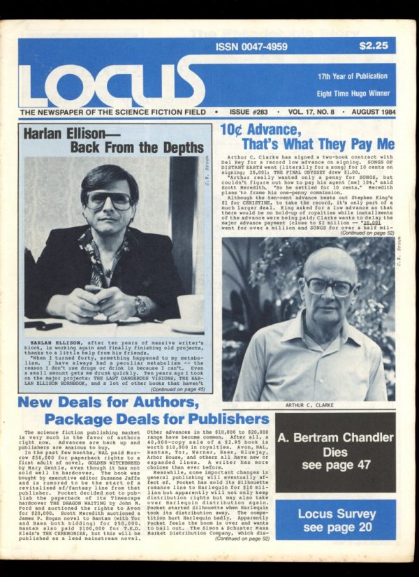 Locus - #283 - 08/84 - VG-FN - Locus Publications