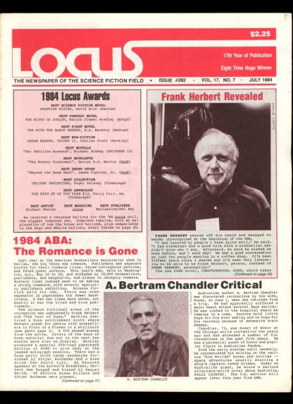 Locus - #282 - 07/84 - VG-FN - Locus Publications