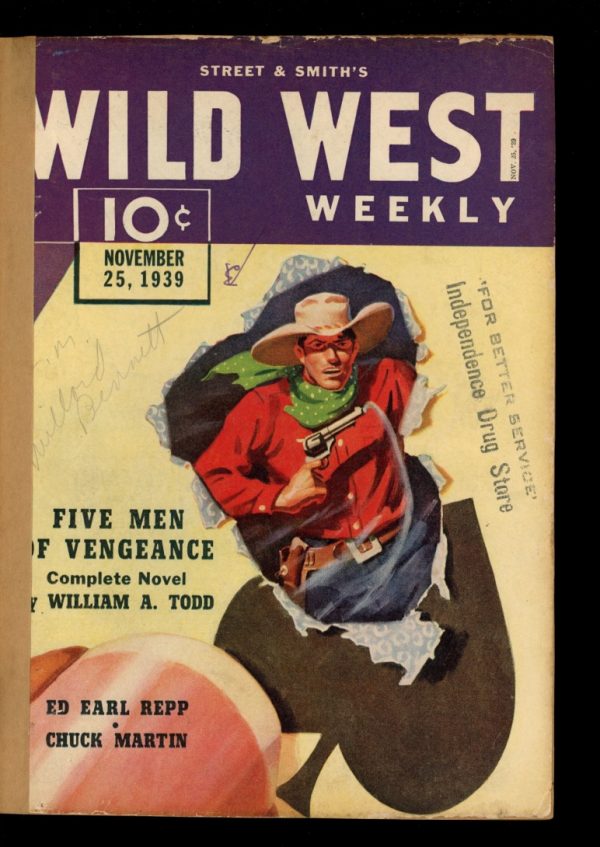 Wild West Weekly - 11/25/39 - Condition: FA - Street & Smith