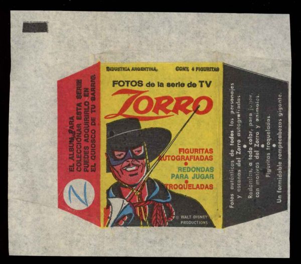 Zorro Unused Gum Card Wrapper Proof - 1 PC - -/- - VG-FN - 83-45495