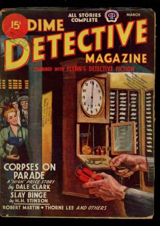 Dime Detective Magazine - 03/45 - Condition: G-VG - Popular