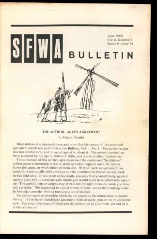 Bulletin Of The Science Fiction Writers Of America - #24 - 06/69 - VG - 78-26027