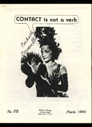 Contact Is Not A Verb - #58 - 03/90 - VG-FN - 78-26064
