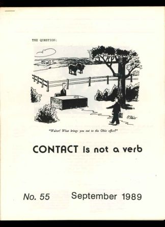 Contact Is Not A Verb - #55 - 09/89 - VG-FN - 78-26070