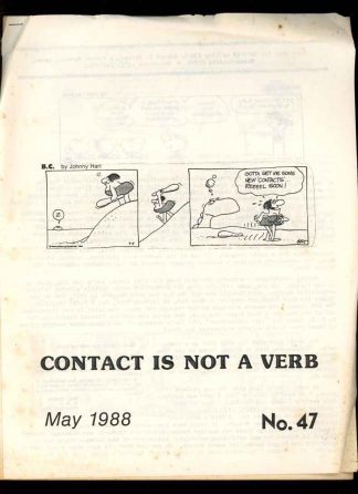 Contact Is Not A Verb - #47 - 05/88 - G-VG - 78-26105