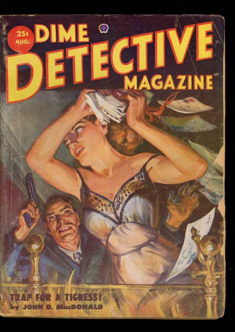 Dime Detective Magazine - 08/52 - Condition: G-VG - Popular